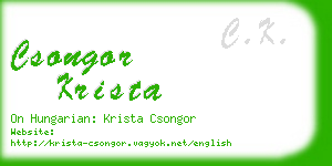 csongor krista business card